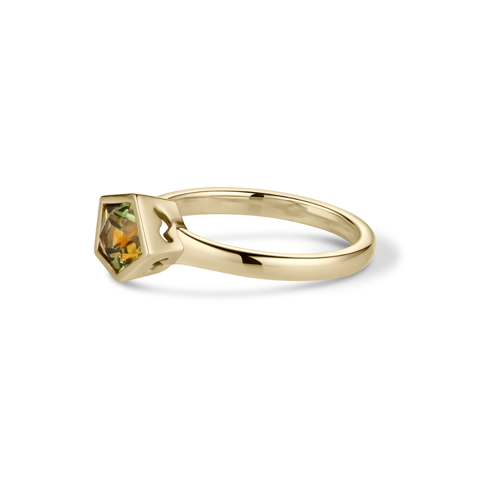 Montana Sapphire Geocut Mirage Ring