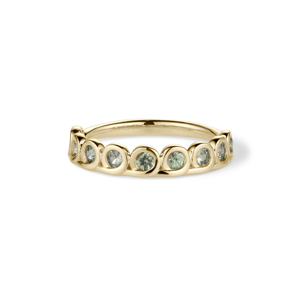 Grey Blue Sapphire Coil Band