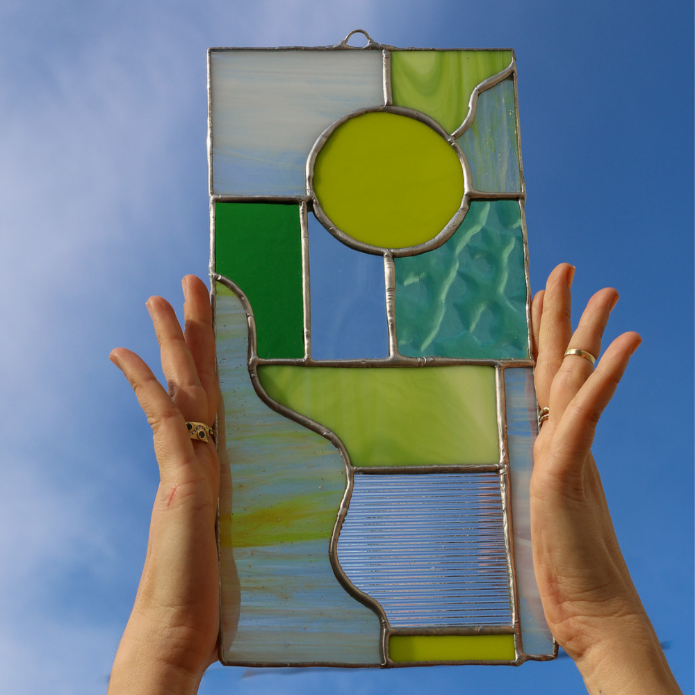 Chernobyl Sunset Stained Glass Design