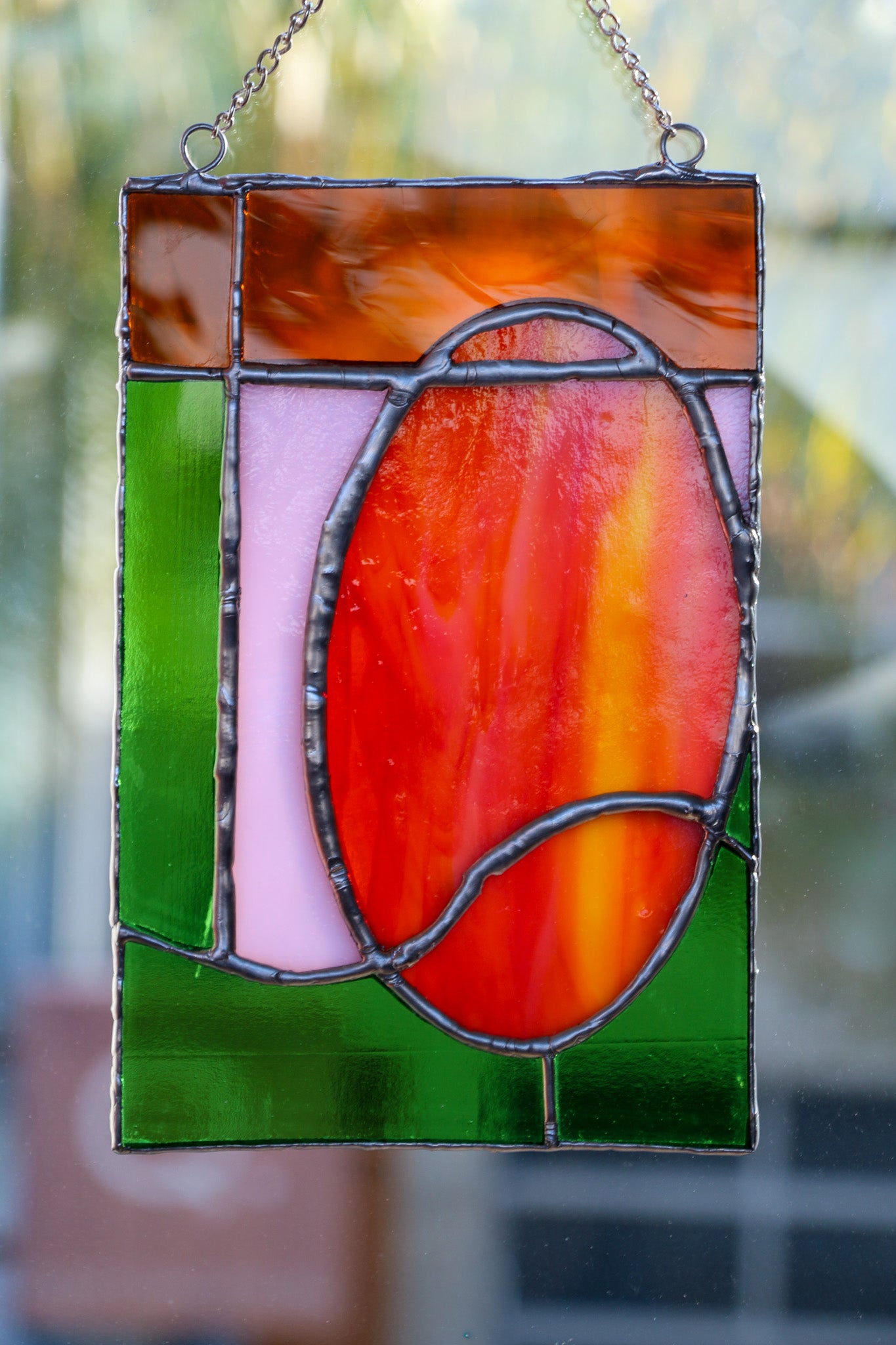 Green Flash Stained Glass Design