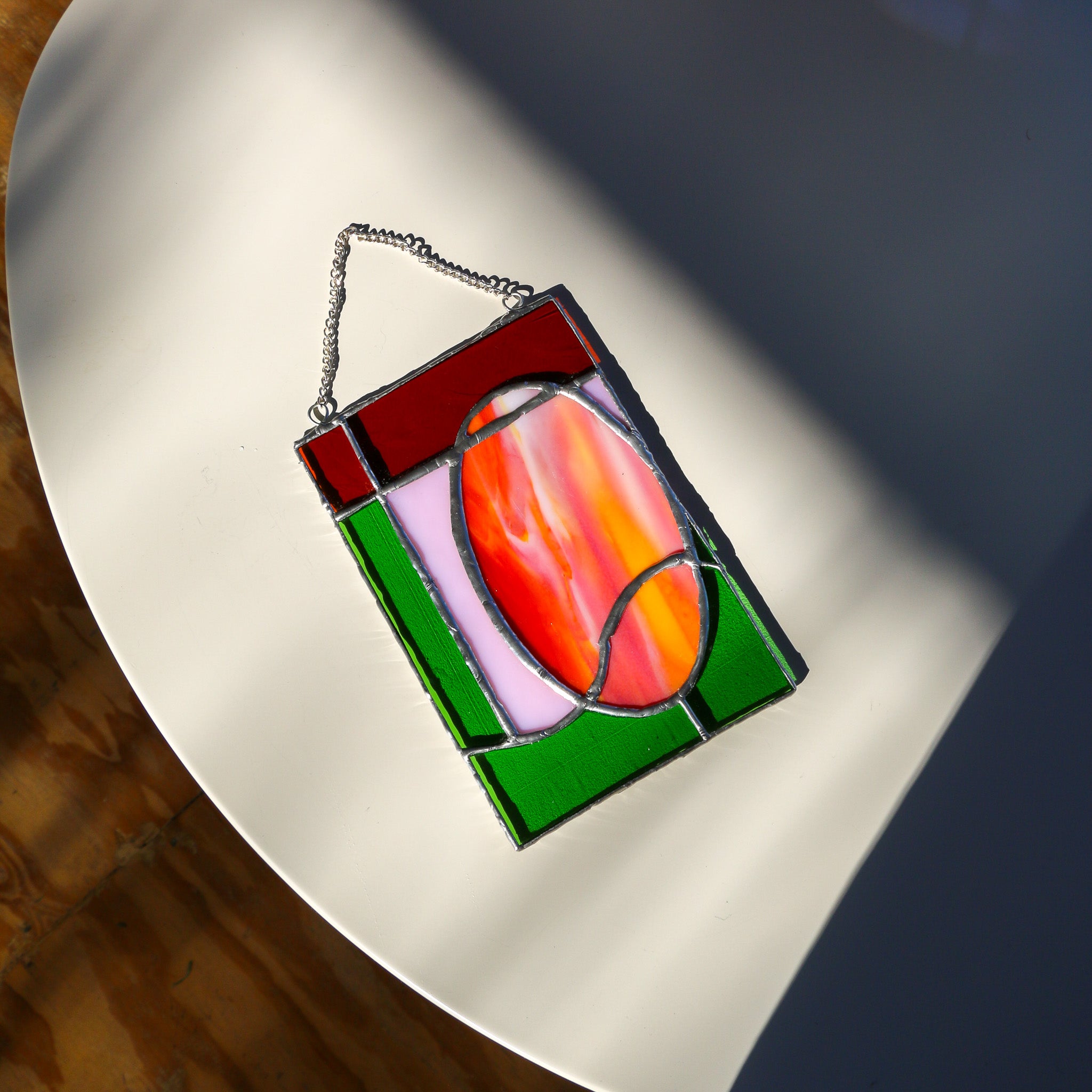 Green Flash Stained Glass Design