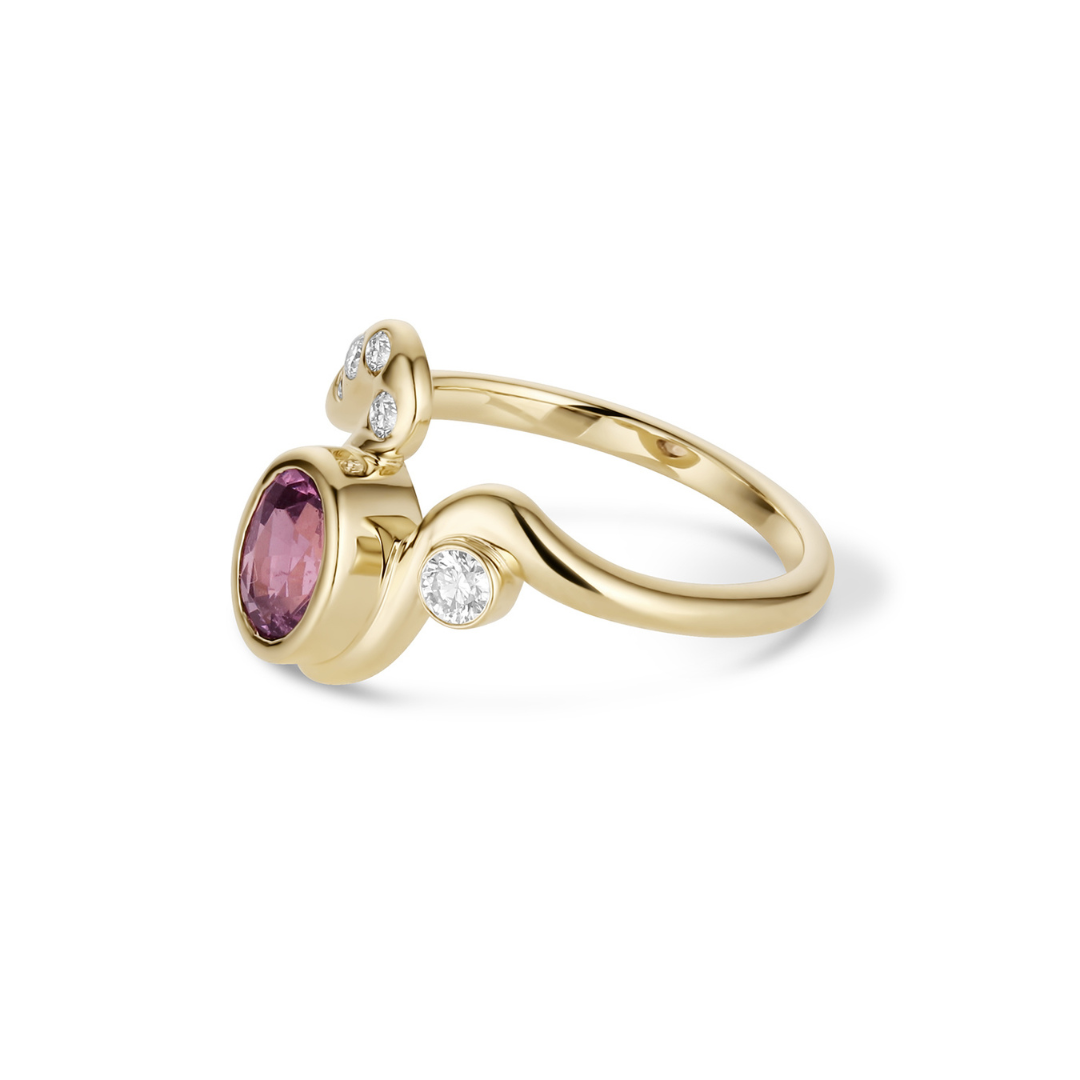 Lilac Spinel Detour Ring
