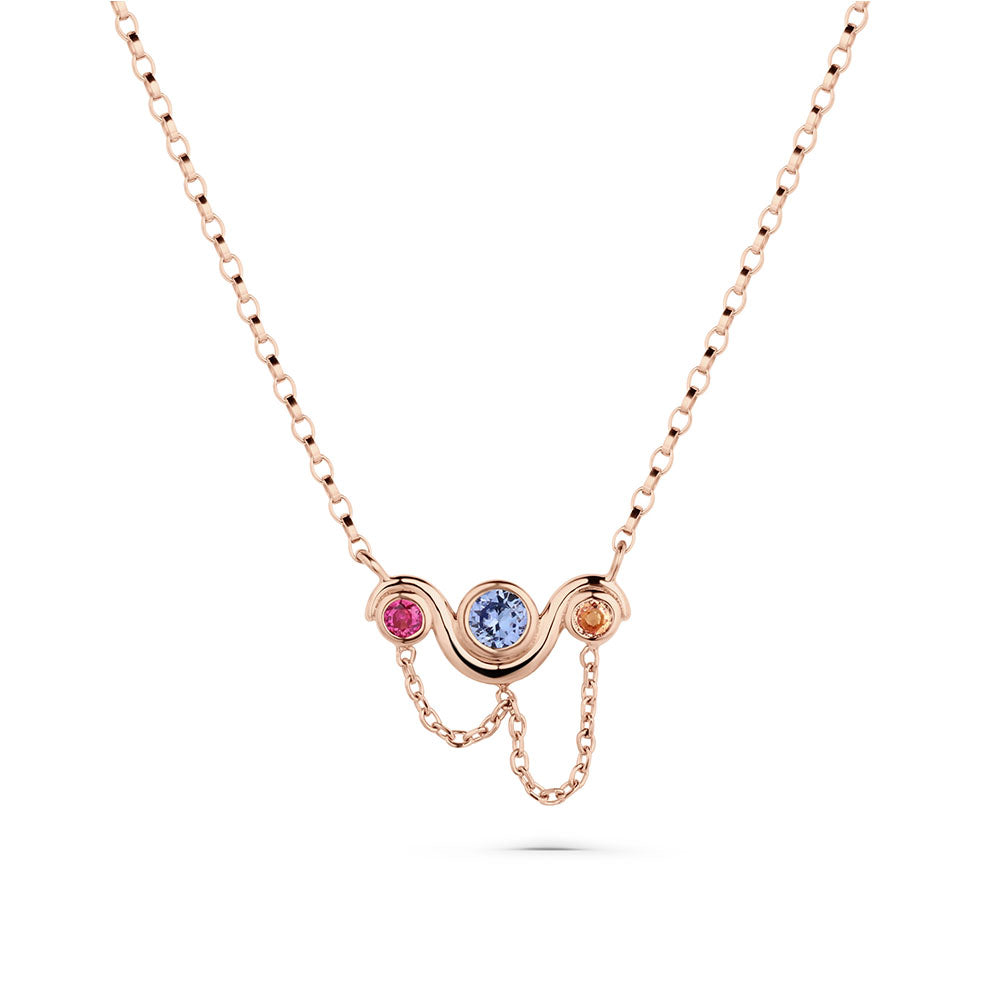 Neona Sapphire Chain Necklace