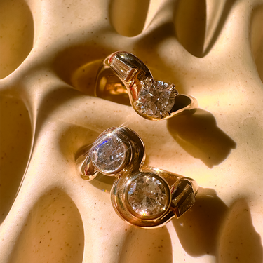 Stacking Engagement Ring Set Heirloom Redesign – Crevette