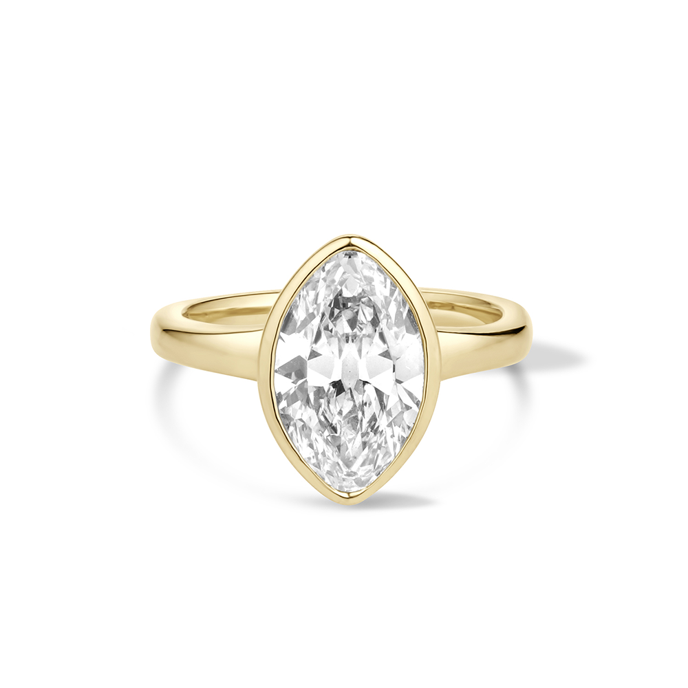 2.08ct Antique Moval Diamond Mirage Engagement Ring