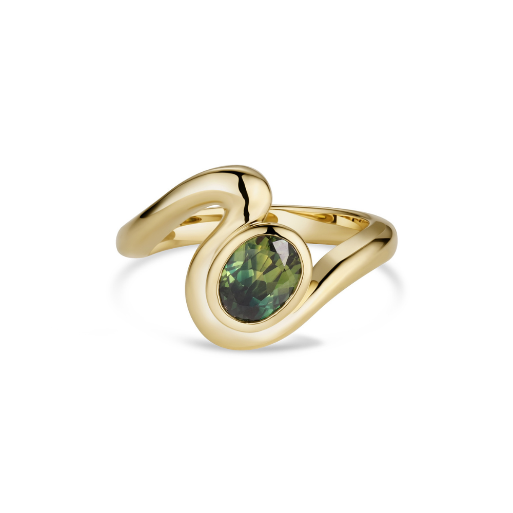 Bicolor Sapphire Piscine Ring