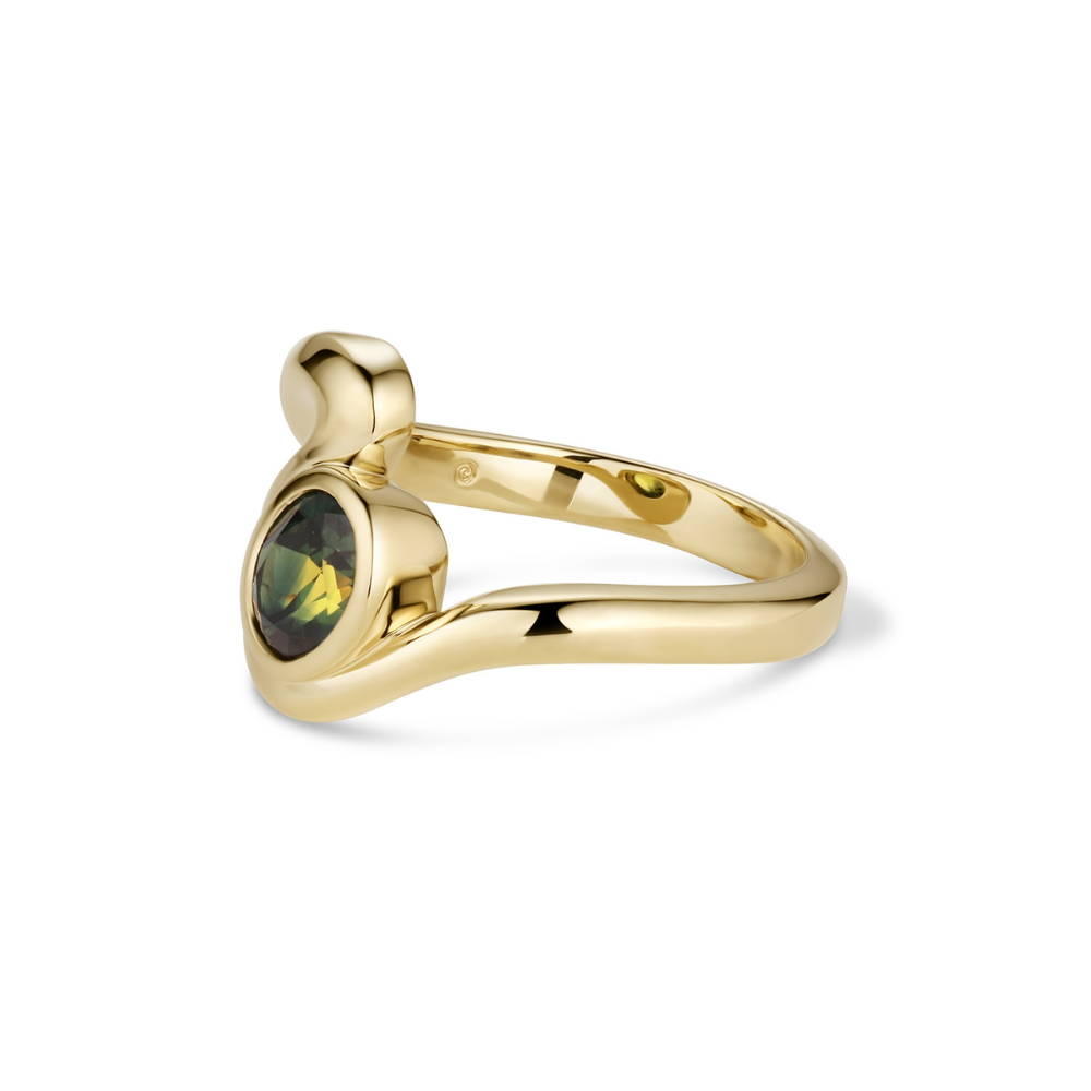 Bicolor Sapphire Piscine Ring