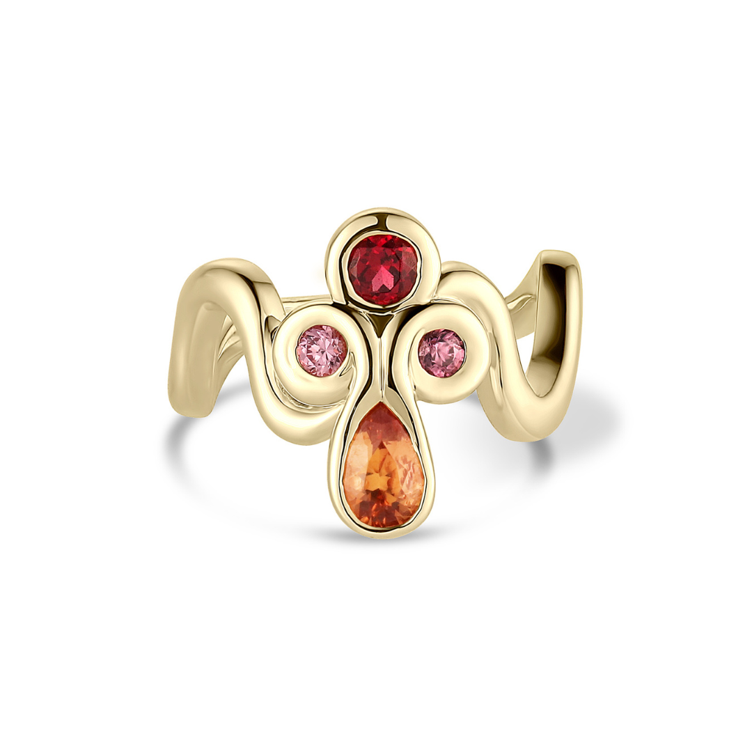 Warm Sapphire Chapel Glass Ring