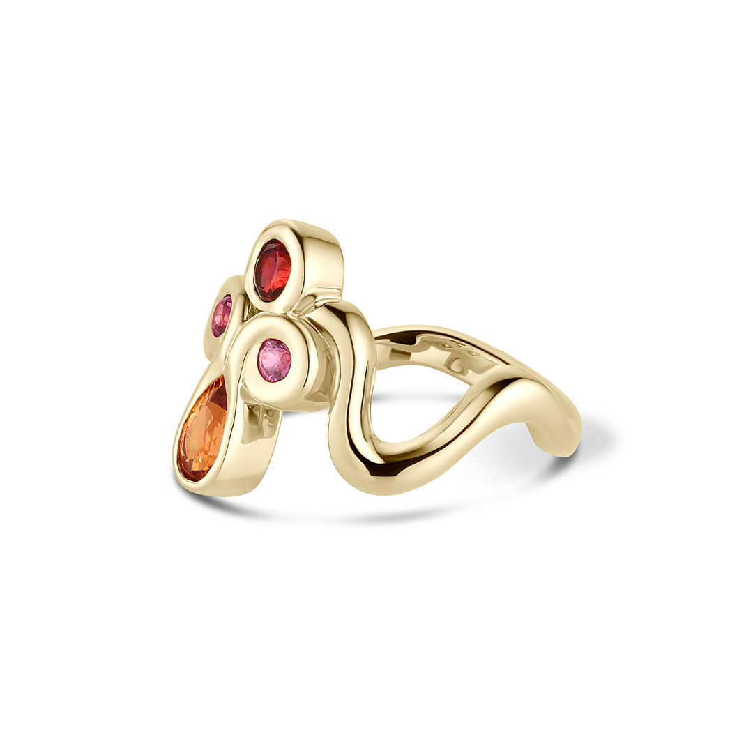 Warm Sapphire Chapel Glass Ring