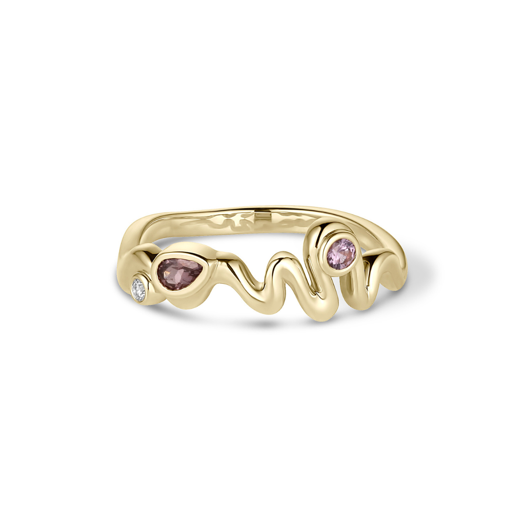 Smoke Grey Spinel Stacking Ring